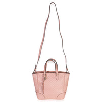 Gucci Soft Pink Microguccissima Small Bree Tote Handbag ad1