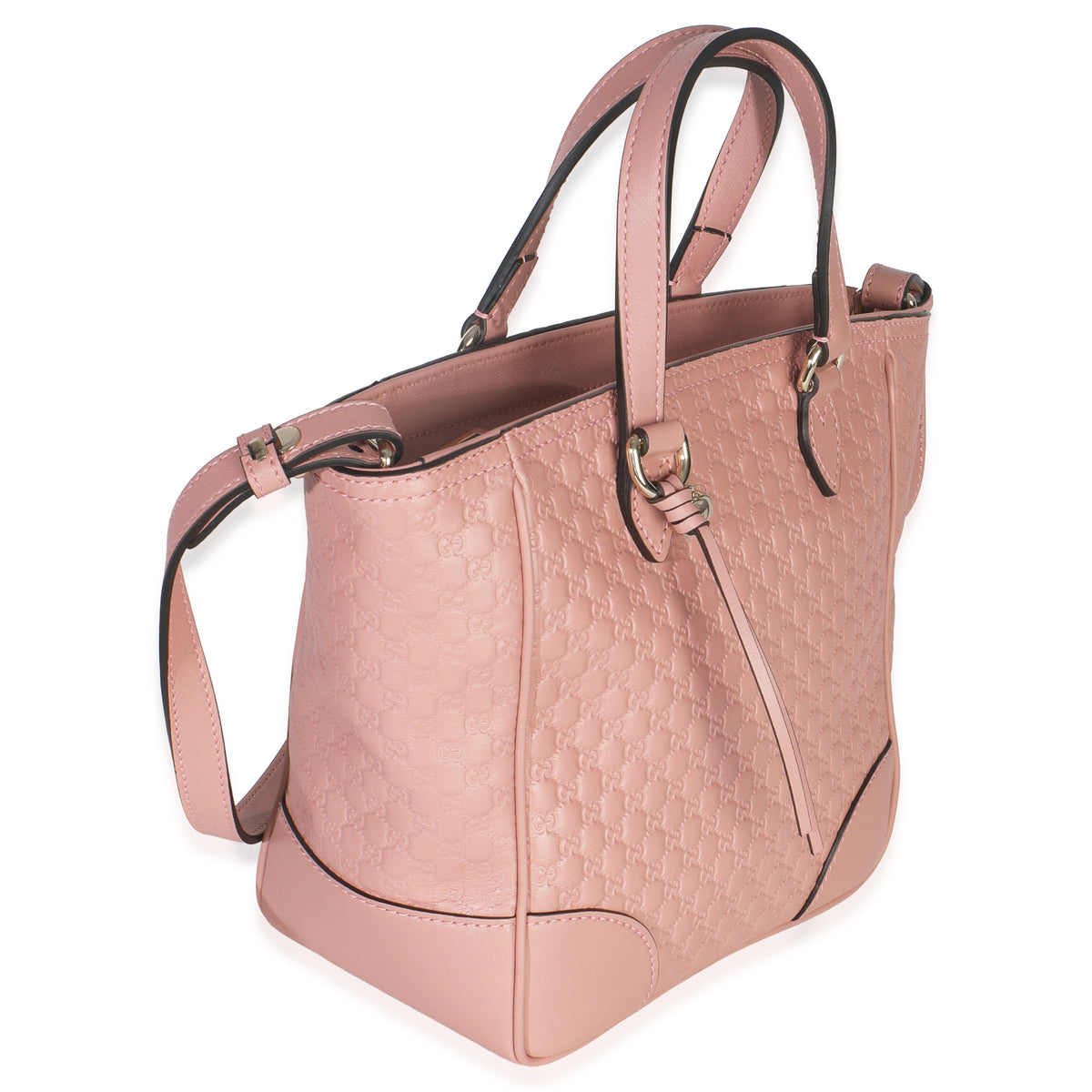 Gucci Soft Pink Microguccissima Small Bree Tote Handbag bv