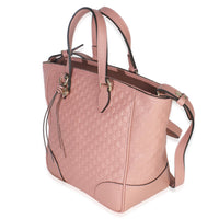 Gucci Soft Pink Microguccissima Small Bree Tote Handbag pv