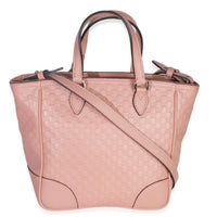 Gucci Soft Pink Microguccissima Small Bree Tote Handbag stamp