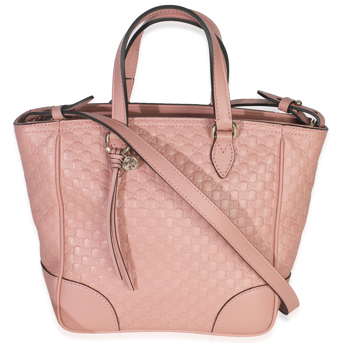 Gucci Soft Pink Microguccissima Small Bree Tote Handbag sv