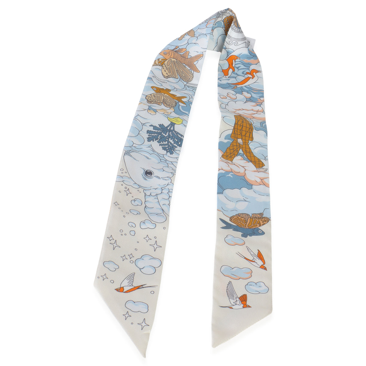 Creme Bleu Ciel Orange Silk Sur Mon Nuage Twilly