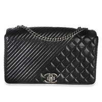 Black Quilted Calfskin Medium Coco Boy Flap Bag