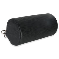 Louis Vuitton Black Epi Soft Polochon PM Handbag clasp