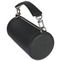 Louis Vuitton Black Epi Soft Polochon PM Handbag sv