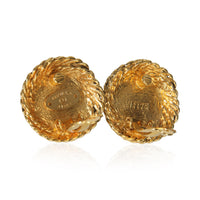 Gold-Plated  Vintage 1984 Faux Pearl Earrings