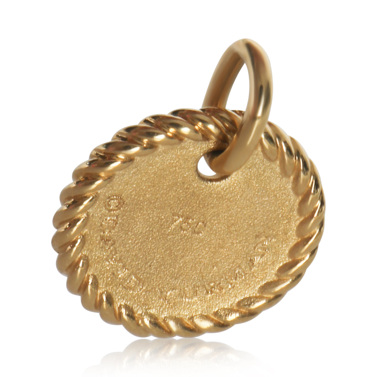 Yellow Gold Diamond Cable Collectibles Initial D Pendant