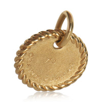 Yellow Gold Diamond Cable Collectibles Initial D Pendant