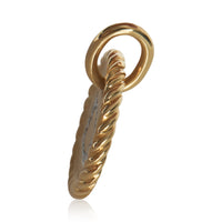 Yellow Gold Diamond Cable Collectibles Initial D Pendant