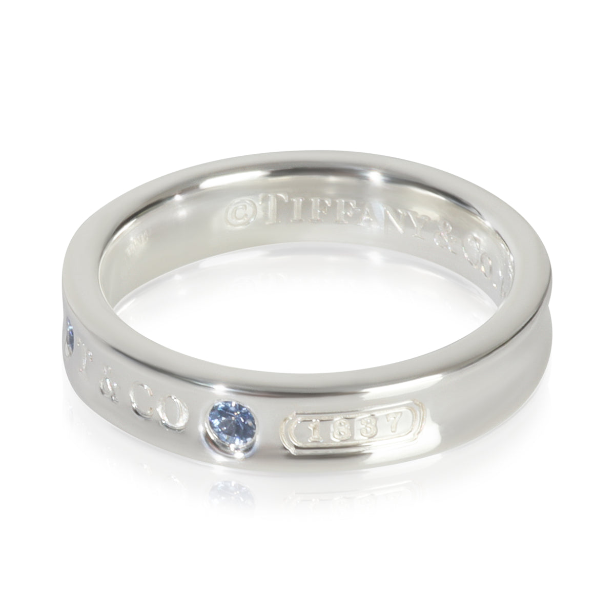 Sterling Silver Sapphire 1837 Narrow Ring