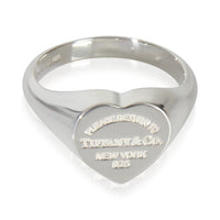 Sterling Silver  Return To Tiffany Heart Signet Ring