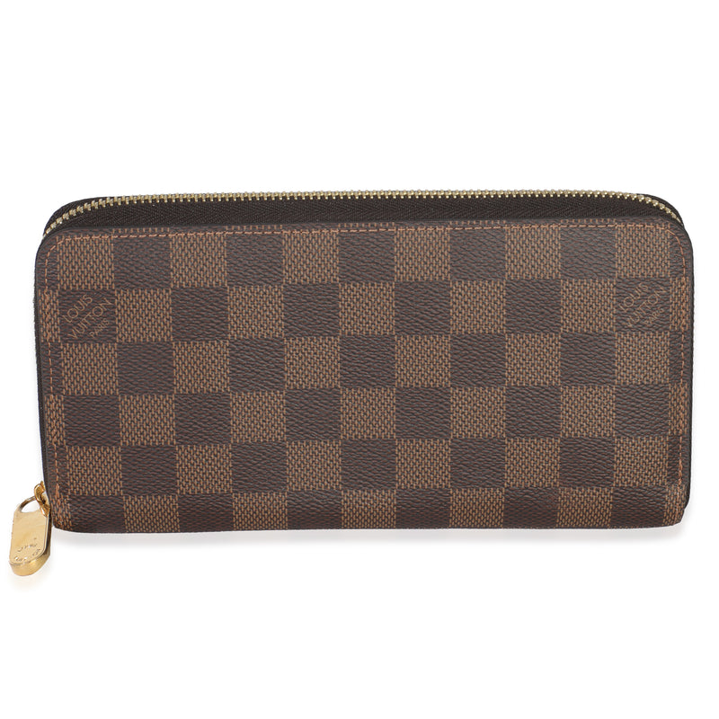 Rose Ballerine Damier Ebene Canvas Zippy Wallet