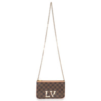 Damier Ebene Canvas Double Zip Pochette