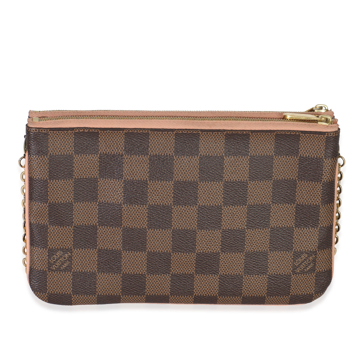 Damier Ebene Canvas Double Zip Pochette