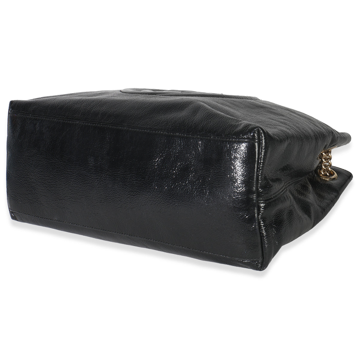 Black Patent Leather Medium Soho Chain Shoulder Bag