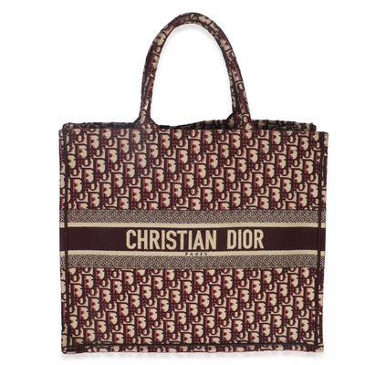 Burgundy Oblique Canvas Large Book Tote