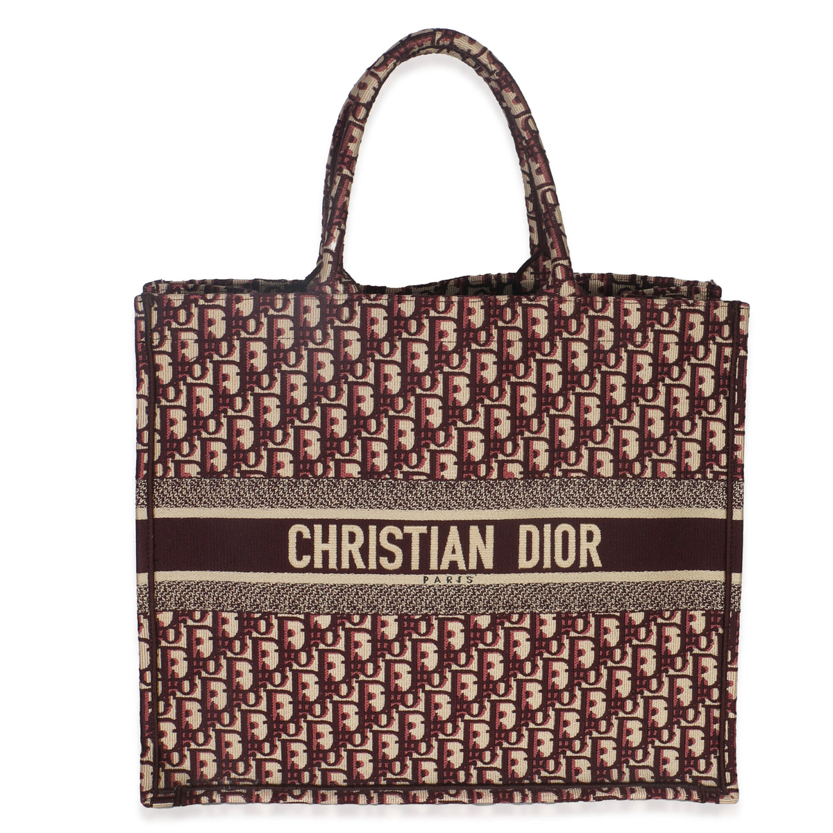 Burgundy Oblique Canvas Large Book Tote