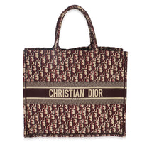Burgundy Oblique Canvas Large Book Tote