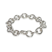 Tiffany & Co. Sterling Silver  Round Link Clasping End Bracelet pv