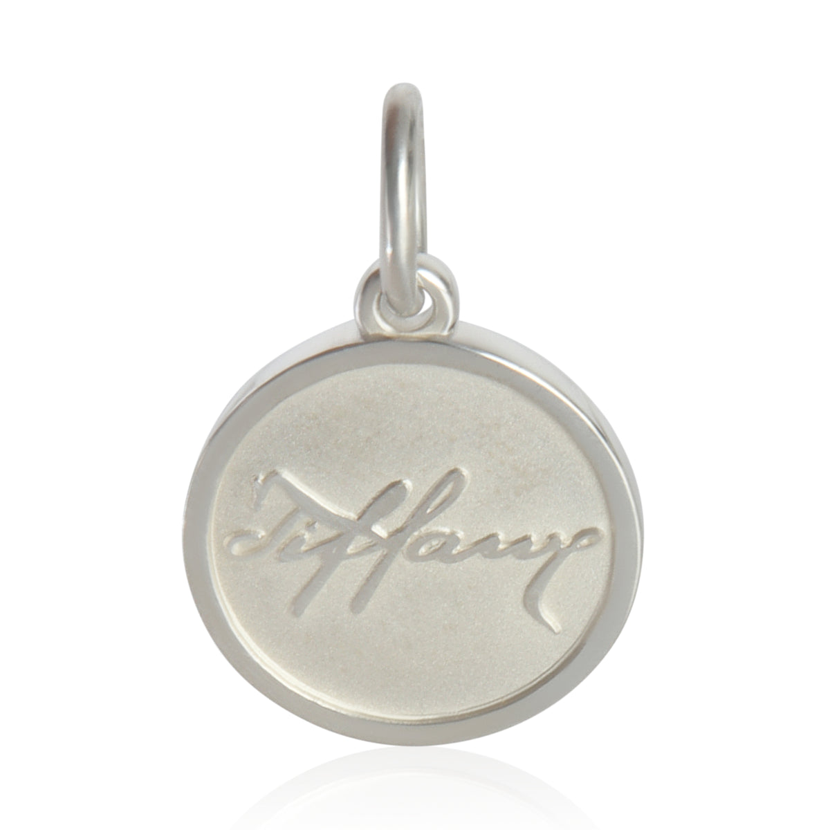 Sterling Silver  Small Round Logo Charm