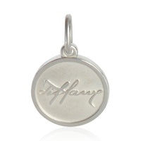 Sterling Silver  Small Round Logo Charm