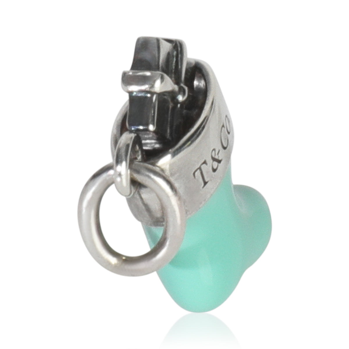 Sterling Silver  Blue Enamel Stocking Charm