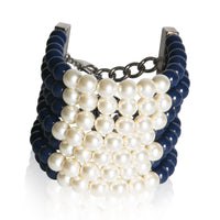2015 Blue Bead & Faux Pear Bracelet