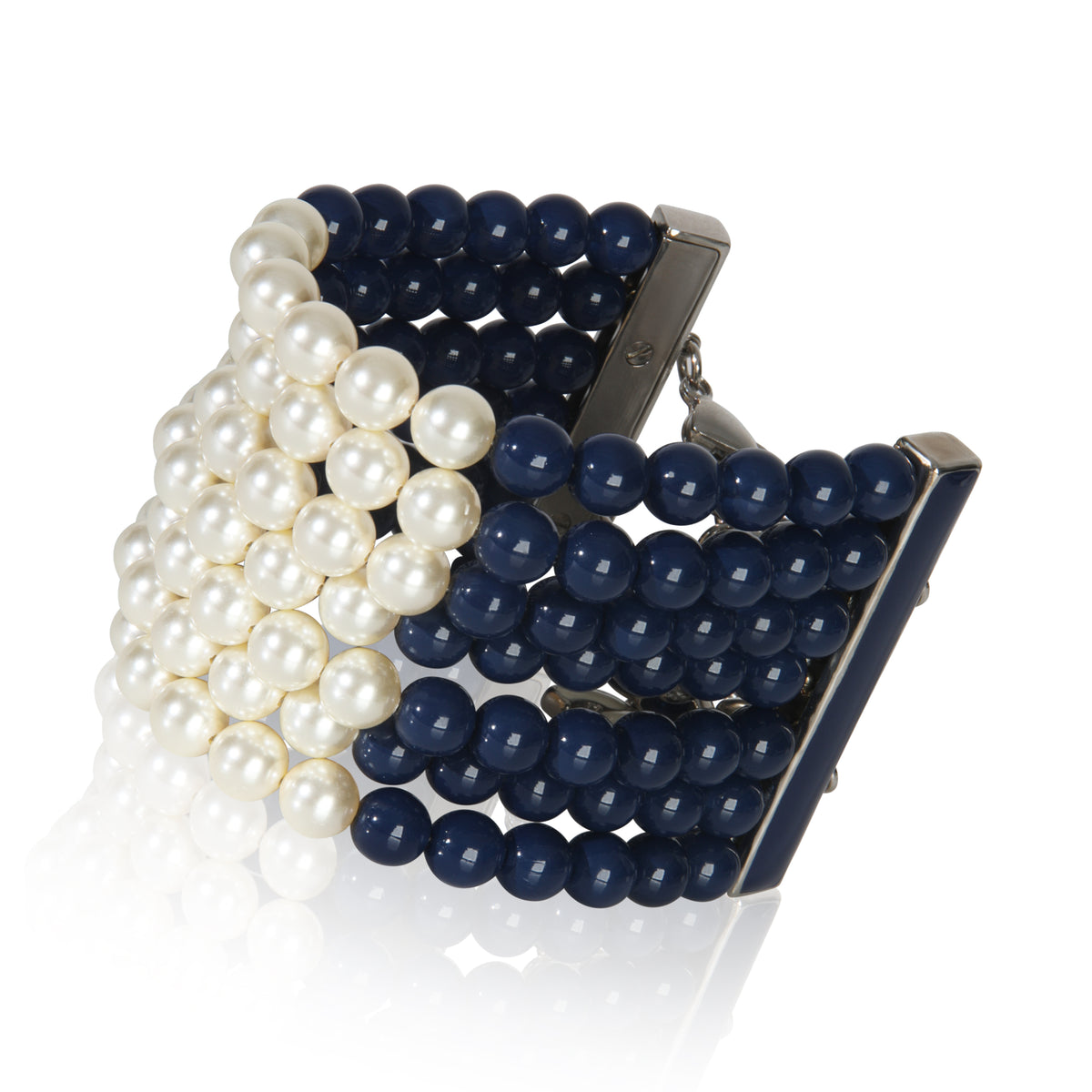 2015 Blue Bead & Faux Pear Bracelet