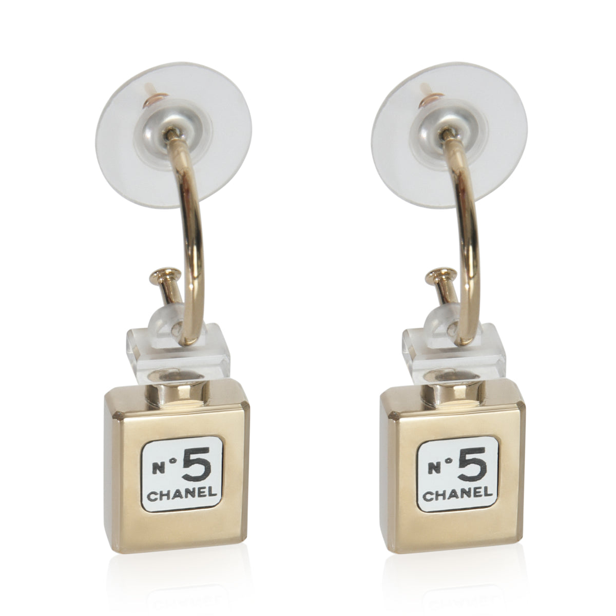 Gold-Plated  2012 No. 5 Perfume Earrings