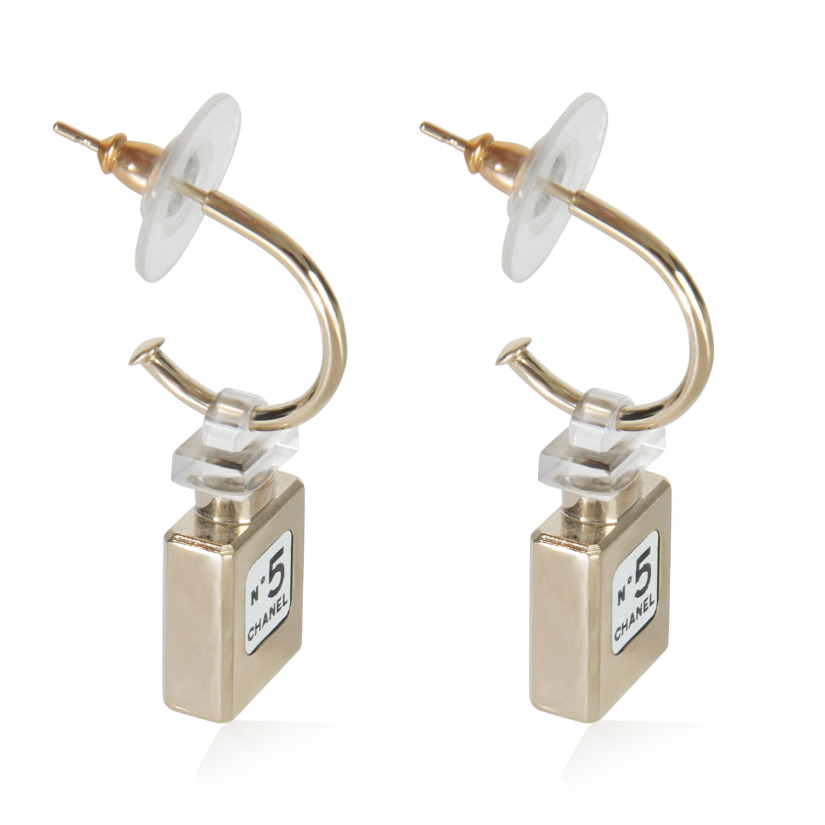 Gold-Plated  2012 No. 5 Perfume Earrings