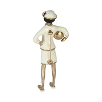 Gold-Plated  2012 Faux Pearl & Enamel Mademoiselle Brooch Brooch