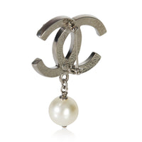 Gold-Plated  2008 Faux Pearl CC Brooch