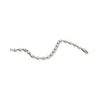 Sterling Silver  Vintage Heart Link Bracelet