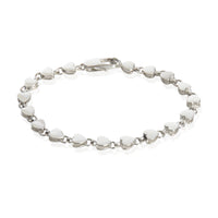 Sterling Silver  Vintage Heart Link Bracelet