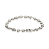 Sterling Silver  Vintage Heart Link Bracelet