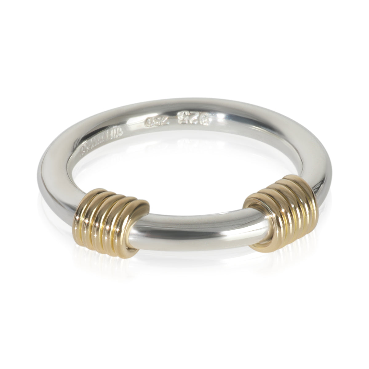 Yellow Gold & Sterling Silver  Vintage Coil Wrapped Ring