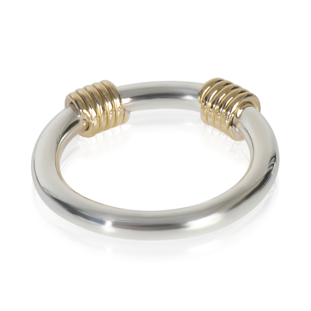 Yellow Gold & Sterling Silver  Vintage Coil Wrapped Ring