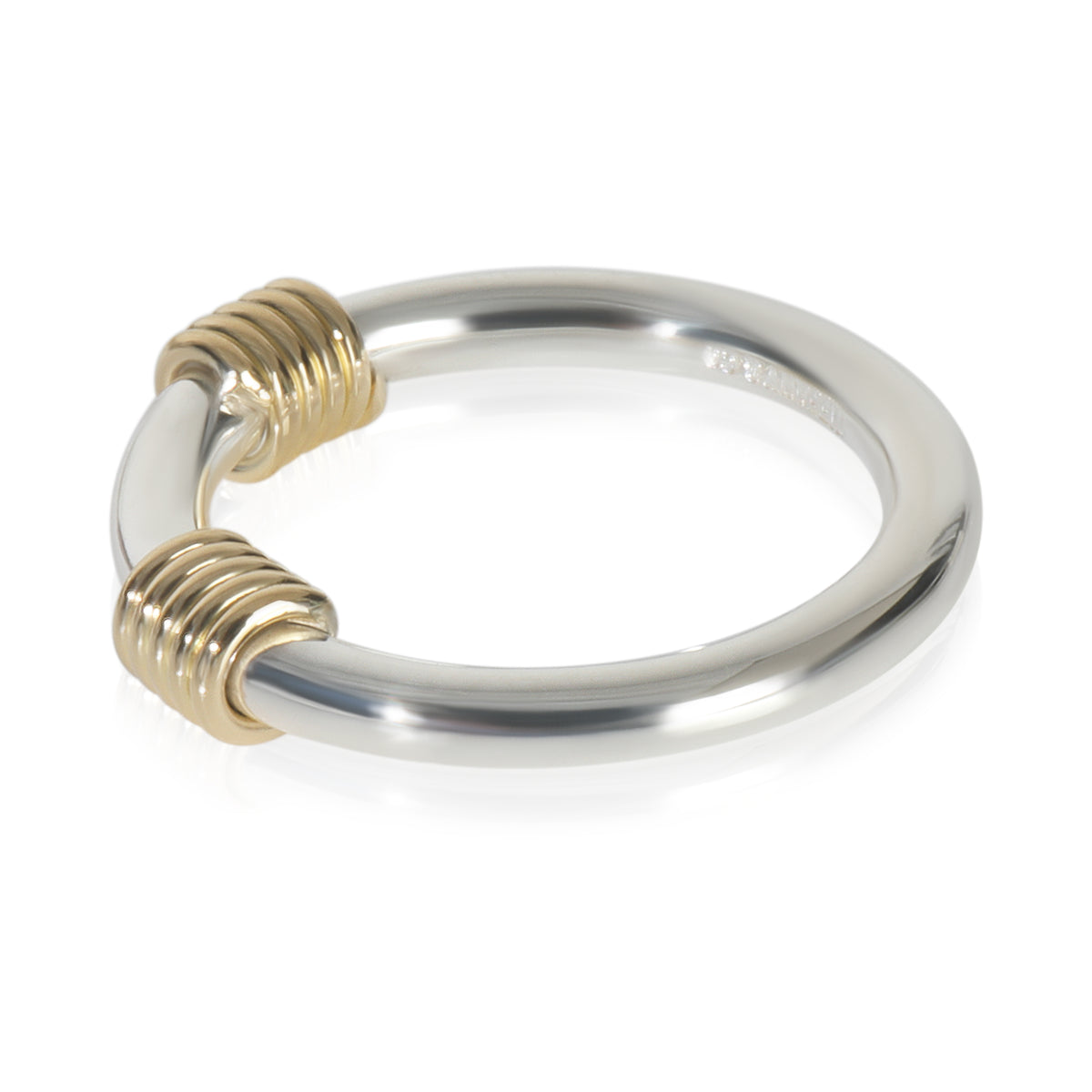 Yellow Gold & Sterling Silver  Vintage Coil Wrapped Ring