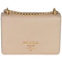 Prada Cammeo Saffiano Lux Small Logo Chain Flap Bag Handbag fv