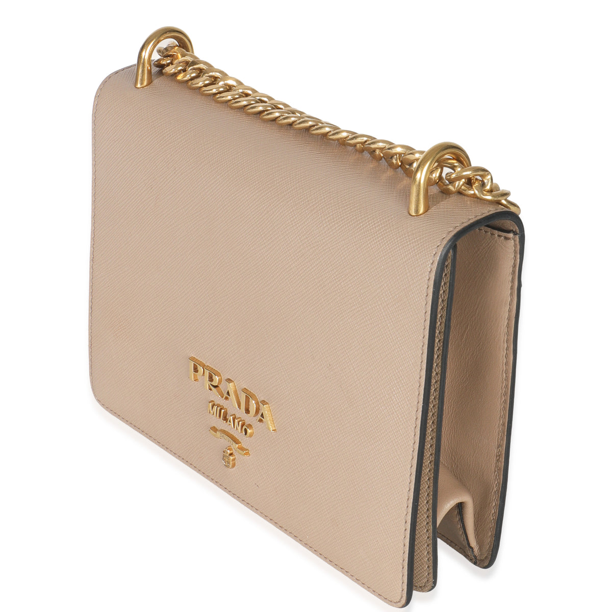 Prada Cammeo Saffiano Lux Small Logo Chain Flap Bag Handbag sv