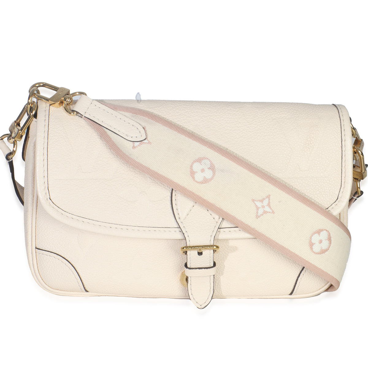 Louis Vuitton Cream Giant Monogram Empreinte Diane Bag Handbag fv