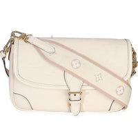 Cream Giant Monogram Empreinte Diane Bag