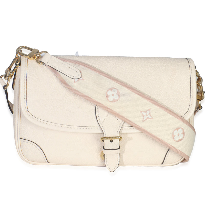 Cream Giant Monogram Empreinte Diane Bag