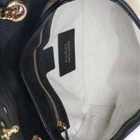 Gucci Blue Yellow Calfskin Matelasse Diagonal Torchon Small GG Marmont Bag Handbag ad1