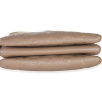 Taupe Monogram Embossed Lambskin Coussin PM