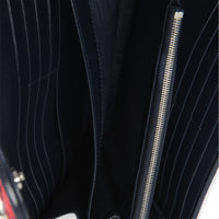 Red Blue Matelasse Diagonal Canvas GG Marmont Chain Wallet