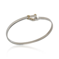 Yellow Gold & Sterling Silver  Vintage Hook Bracelet