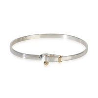 Yellow Gold & Sterling Silver  Vintage Hook Bracelet
