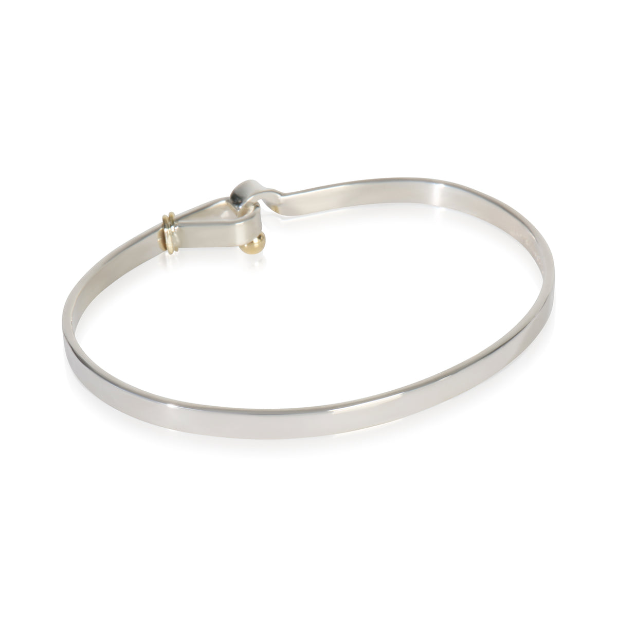 Yellow Gold & Sterling Silver  Vintage Hook Bracelet