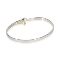 Yellow Gold & Sterling Silver  Vintage Hook Bracelet